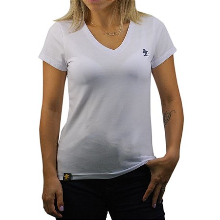 Camiseta Sacudido's Feminina Básica - Branco
