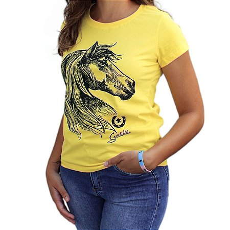 Camiseta Sacudido's Feminina - Cavalo - Verano