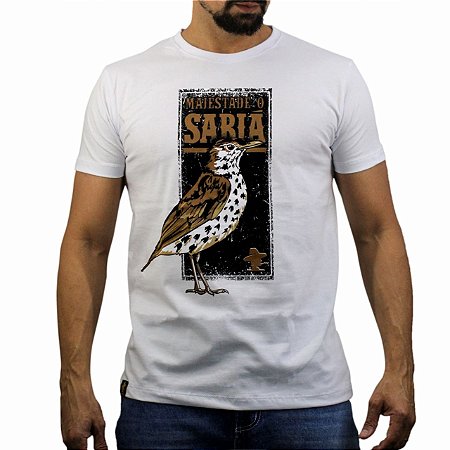 Camiseta Sacudido's - Sabiá - Branco