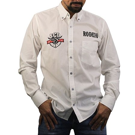 Camisa Manga Longa Sacudido's Rodeio - Branco