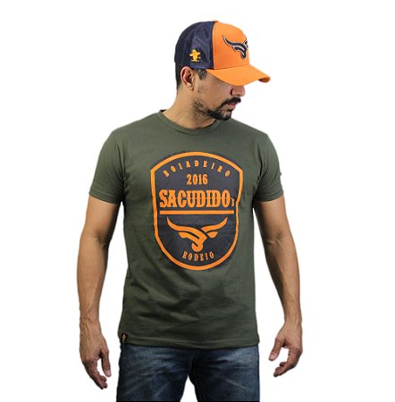 Camiseta Sacudido's - Boiadeiro - Verde Musgo