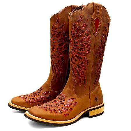 Bota Texana Sacudido's - Laser / Gliter - Castor