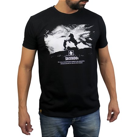 Camiseta Sacudido's - Cavalo - Preto