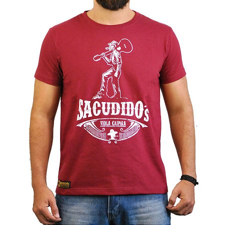 Camiseta Sacudido's - Viola Caipira - Vinho