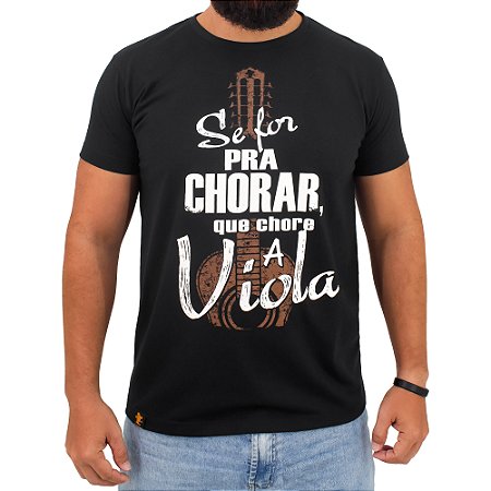 Camiseta Sacudido's - Chora Viola  - Preto Mescla