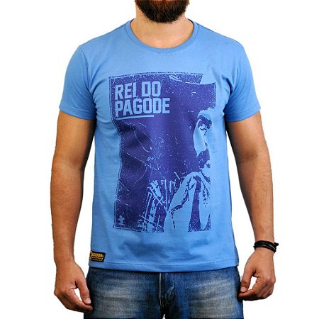 Camiseta Sacudidos - Rei do Pagode - Azul