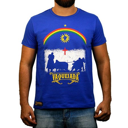 Camiseta Sacudido's - Vaquejada - Azul