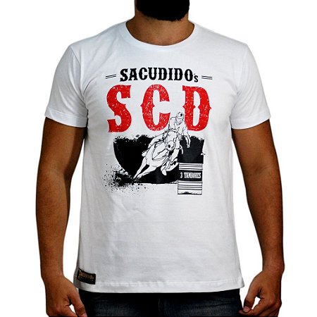 Camiseta Sacudido´s - Três Tambores - Branca