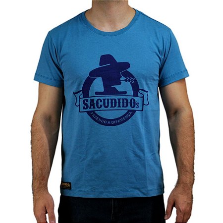 Camiseta Sacudido´s - Logo Tradicional - Azul