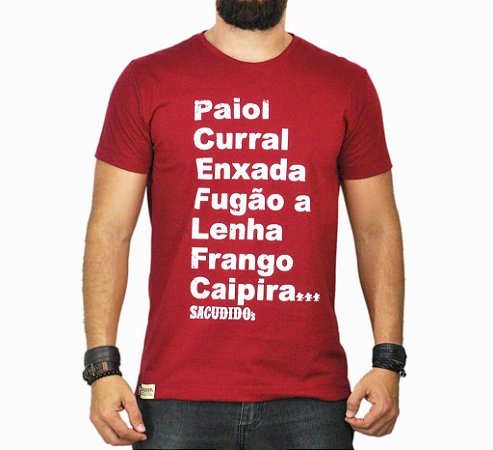 Camiseta Sacudido's - Palavras - Vinho