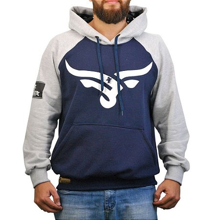 Moletom Sacudido´s - Boi Estilizado - Raglan -Azul