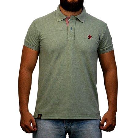 Camiseta Polo Sacudido's - Verde e Vinho