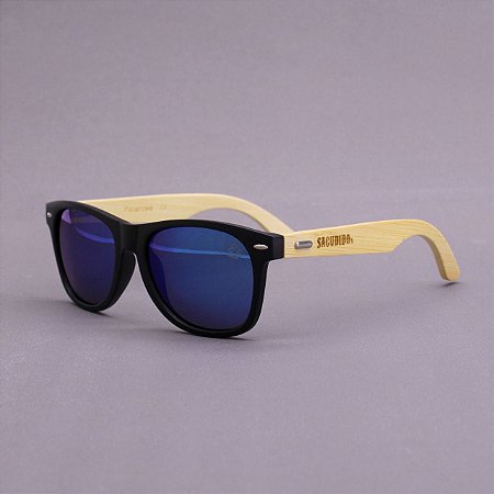 Óculos Sacudido´s - Bambu - Lente Azul Royal