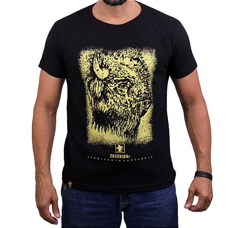 Camiseta Sacudido's - Bison - Preto