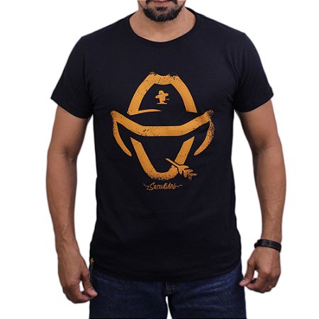 Camiseta Sacudido's - Logo Estilizado - Preto