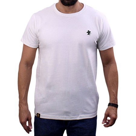 Camiseta Sacudido's - Básica - Natural/Verde Musgo