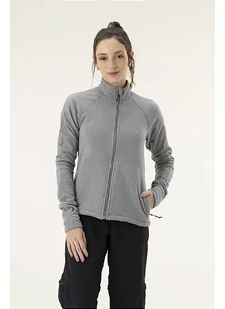 Jaqueta Fleece Thermo Alpen Luva Transmute Feminina Cinza Claro