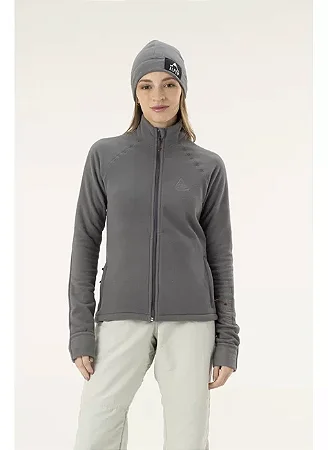 Jaqueta Fleece Thermo Alpen Luva Transmute Feminina Cinza Escuro