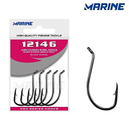 Anzol Marine Sports 12146 Black Nickel Tamanhos 3/0  - com 25 unidades