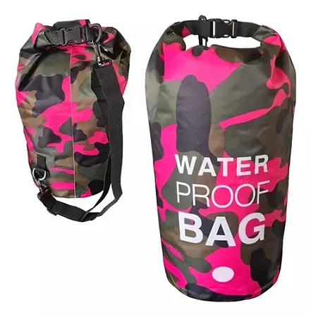 Saco Estanque Bolsa A Prova Dágua 30 Litros Camuflado ROSA