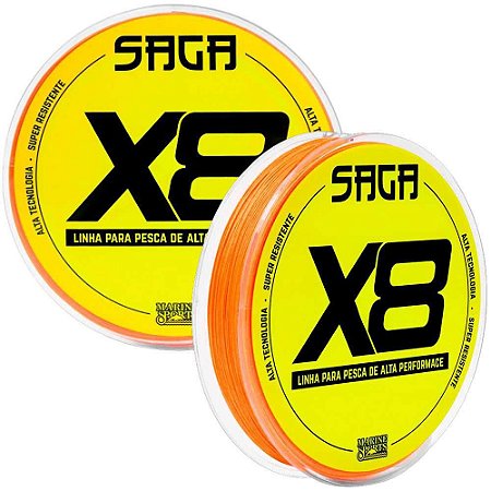 Linha Multifilamento Saga X8 0,25mm 35lbs 150M Marine Sports