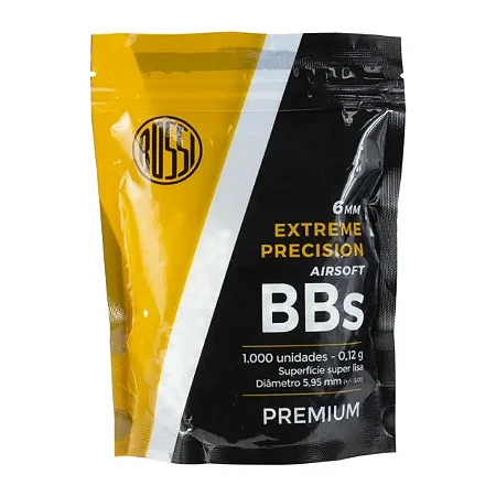 Airsoft BBs 0.12 Rossi Pacote com 1000 Unidades