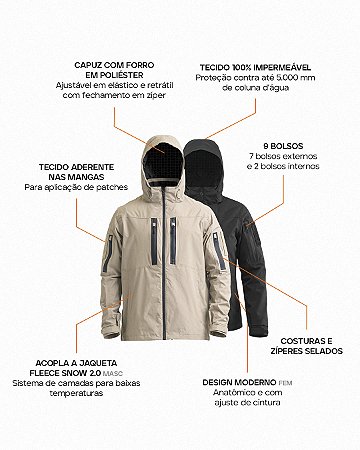 INVICTUS Jaqueta Rain 10 anos - Warskin Black