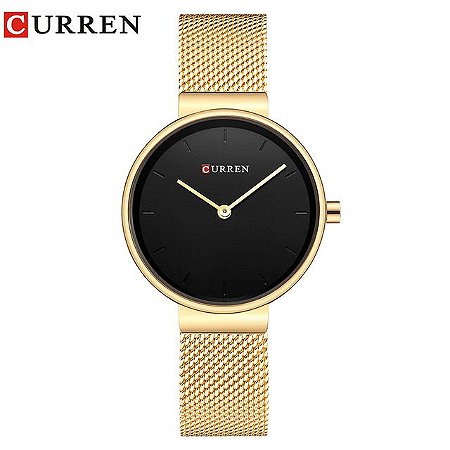 Relógio Curren Feminino Clássico Aço Inoxidável 9016