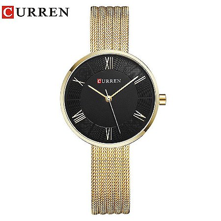 Relógio Curren Fashion Feminino Aço Inoxidável 9020
