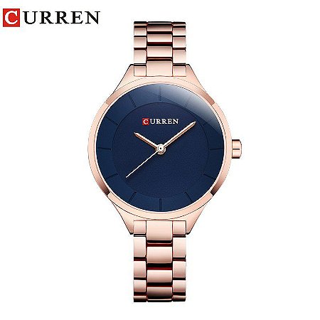 Relógio Curren Fashion Feminino Aço Inoxidável 9015
