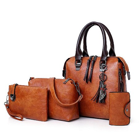 Conjunto de Bolsas Brown Cat Jclock