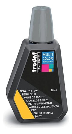 Tinta Amarelo De Sinalização Original Trodat 28ml P/ Carimbo