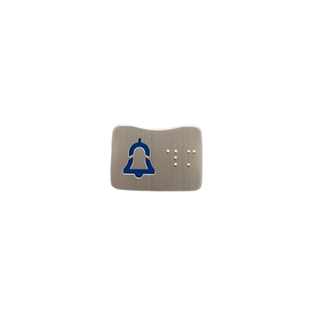FRONTAL DO BOTAO AK25 BLUE LED - BRAILLE - 24VDC ALARM
