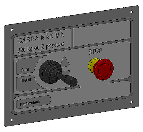KIT CHAPA BOTOEIRA CABINA PLATAFORMAS + ADESIVO JOYSTICK