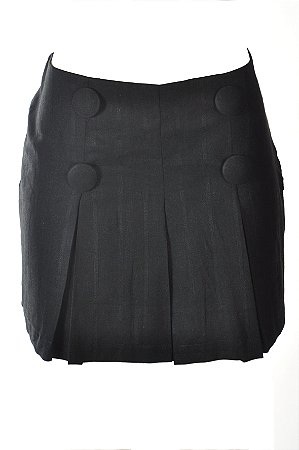 short saia tecido linho