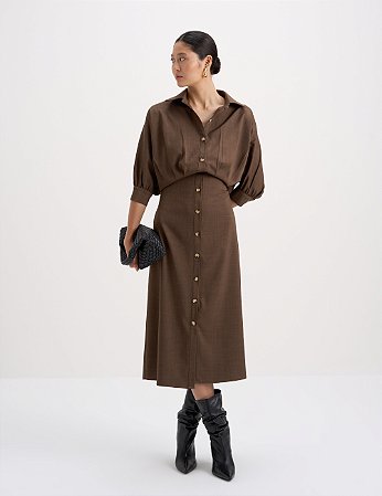 Vestido Chemise Brown