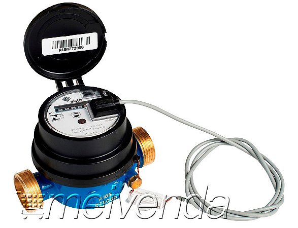 Hidrômetro Unijato DN 3/4" Vazão máxima 3m³/h Equipado com Sensor de Pulsos