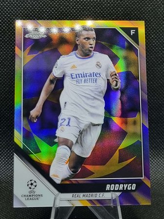 Topps Chrome UEFA Champions League Purple & Gold Starball 2021-22 RODRYGO
