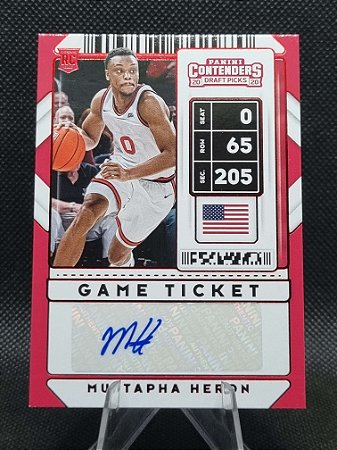 Panini Contenders Game Ticket Red Foil 2020 MUSTAPHA HERON