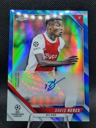 Topps Chrome UEFA Champions League Blue Refractor Autographs 2021-22 DAVID NERES 019/150