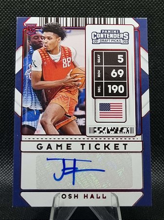 Panini Contenders Game Ticket Red Foil 2020 JOSH HALL