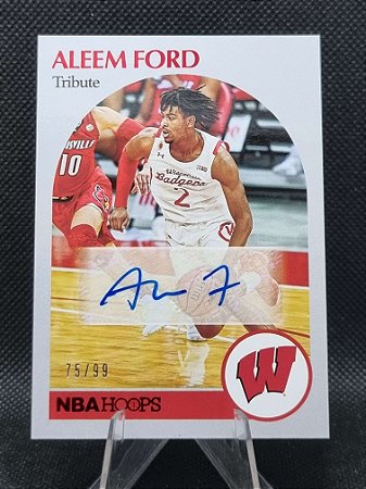 Panini Chronicles Hoops Draft Picks Tribute Auto Red 2021 ALEEM FORD 75/99
