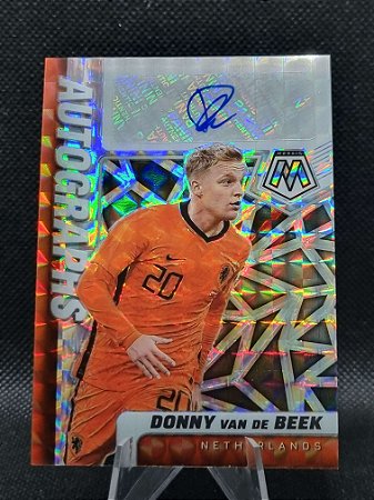 Panini Mosaic Road To World Cup Autographs Prizm 2021-22 DONNY VAN DE BEEK