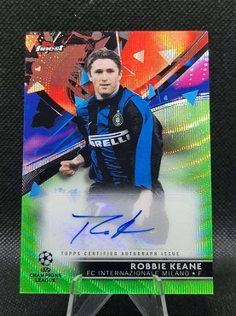 Topps Finest UEFA Wave Refractor Autograph 2021-22 ROBBIE KEANE 20/99