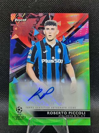 Topps Finest UEFA Wave Refractor Autograph 2021-22 ROBERTO PICCOLI 27/99
