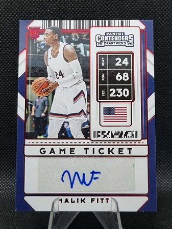 Panini Contenders Game Ticket Red 2020 MALIK FITTS