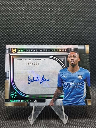 Topps Museum UEFA Archival Autographs 2022 GABRIEL JESUS 169/250