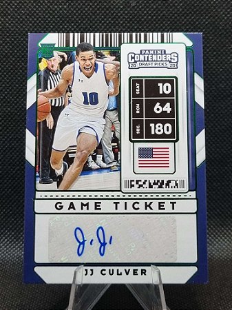 Panini Contenders Game Ticket Green 2020 JJ CULVER