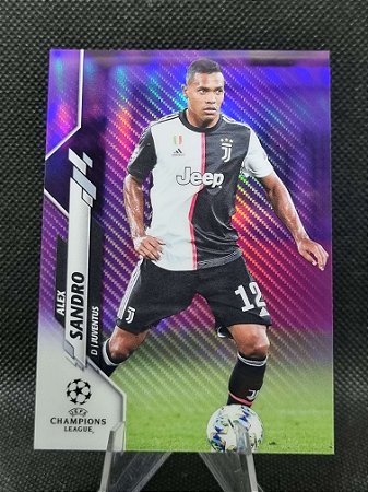 Topps Chrome UEFA Champions League Purple Carbon Fiber 2019-20 ALEX SANDRO