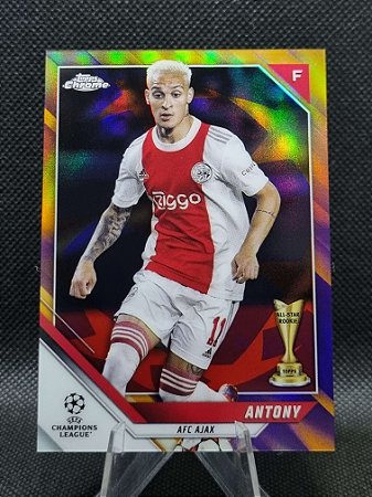Topps Chrome UEFA Champions League Purple & Gold Starball 2021-22 ANTONY